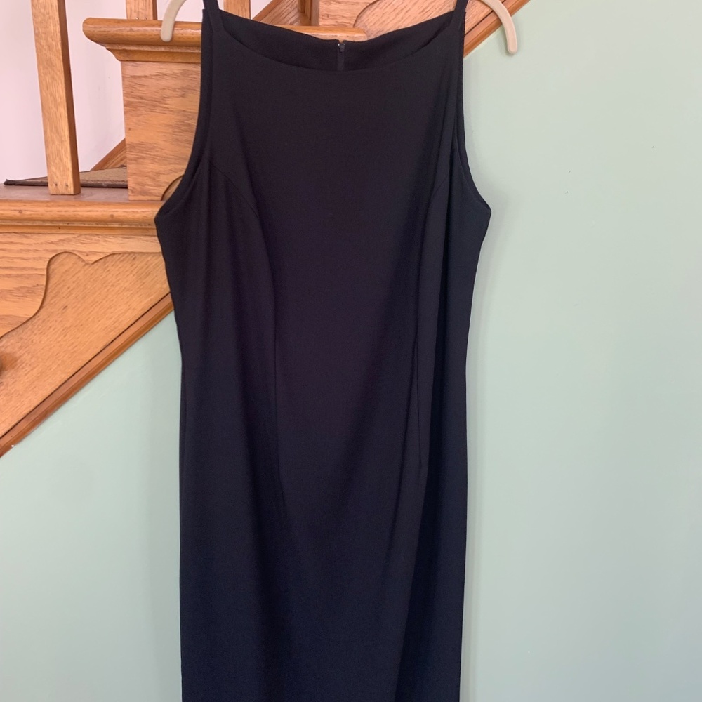 Boston Proper Slip-Style Dress Black Size 16 Knee Length